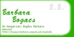 barbara bogacs business card