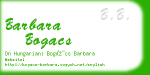 barbara bogacs business card